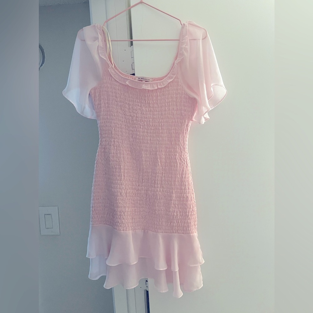 COQUETTE RUFFLE DRESS BCBG